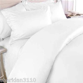 Egyptian Cotton White Double Duvet Cover - 400 Thread Count