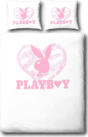 Playboy Bedding - Glitter Heart Duvet Cover For Single Bed
