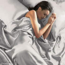Silver Satin Bedding